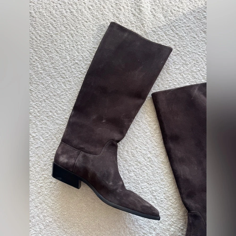 REFORMATION Dominique Knee Boots in Boss Suede 6.5
